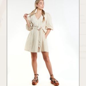 NWT The Odells Shiloh Wrap Blue Dress S